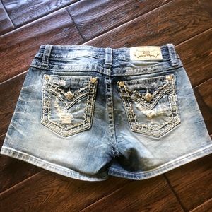 Womens “Miss Me” Denim Shorts